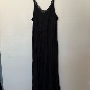 Torrid Black Lace Detail Maxi Dress